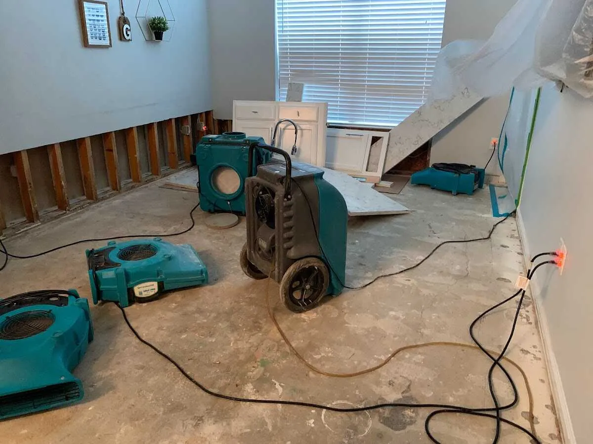 Dehumidifier in flood-cut room for Water Extraction & Removal in Youngtown
